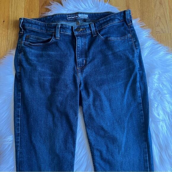 Women’s Carhartt Jean High Rise Slim Fit Size 12 - Picture 3 of 6